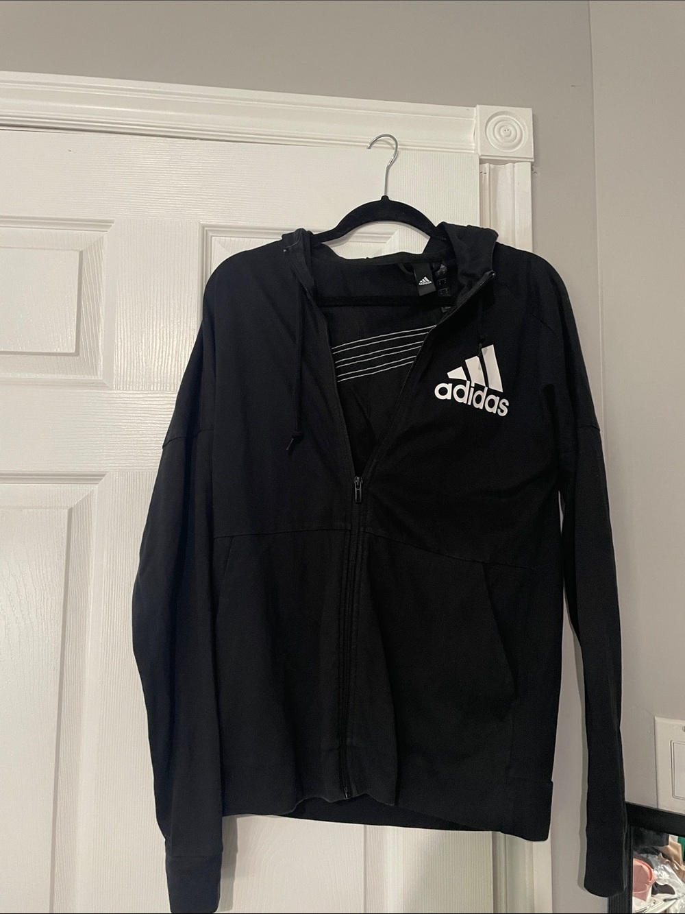 adidas Black Zip-Up Hoodie